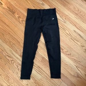 Gymshark Adapt Fleck Seamless Leggings - Mineral Black - Size Large